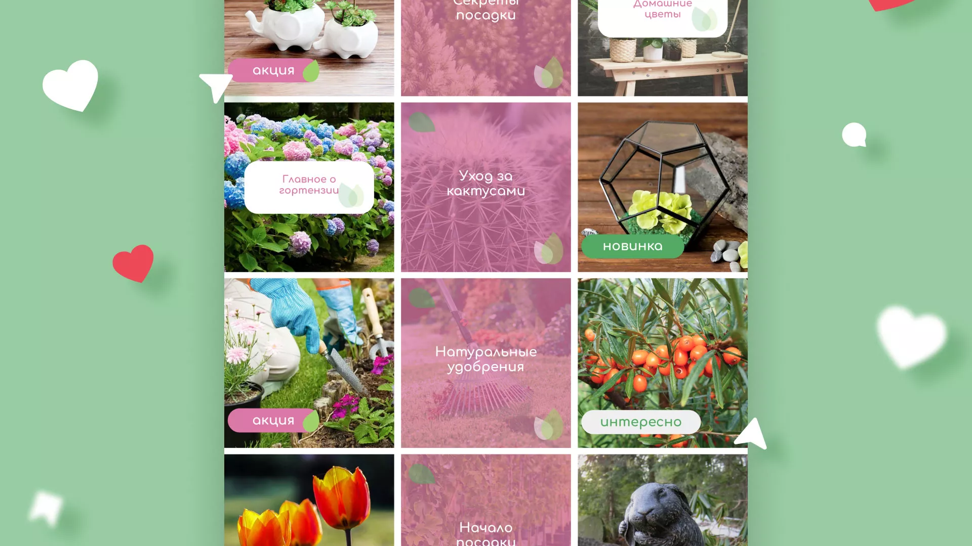 Разработка оформления профиля Instagram для магазина «Floraint» в Егорьевске