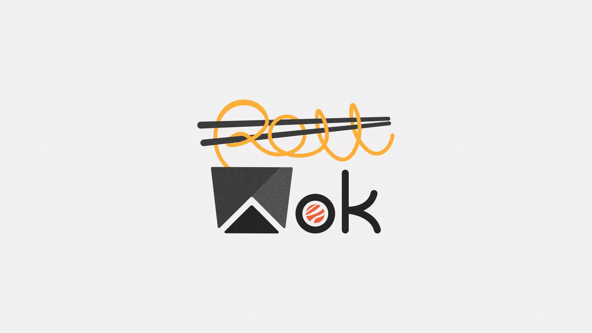 Разработка логотипа суши-бара «Roll Wok Club» в Егорьевске